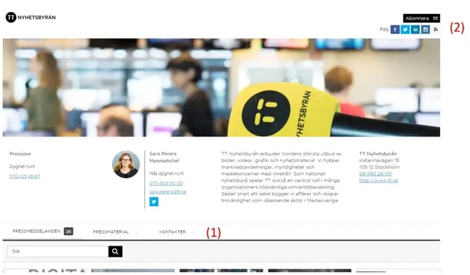visa sociala medier i pressrummet 5